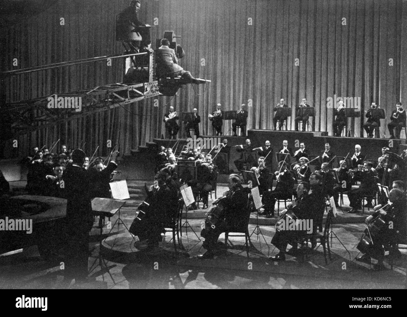 London Symphony Orchestra conducted by Sir Sargent, during the filming of 'The
