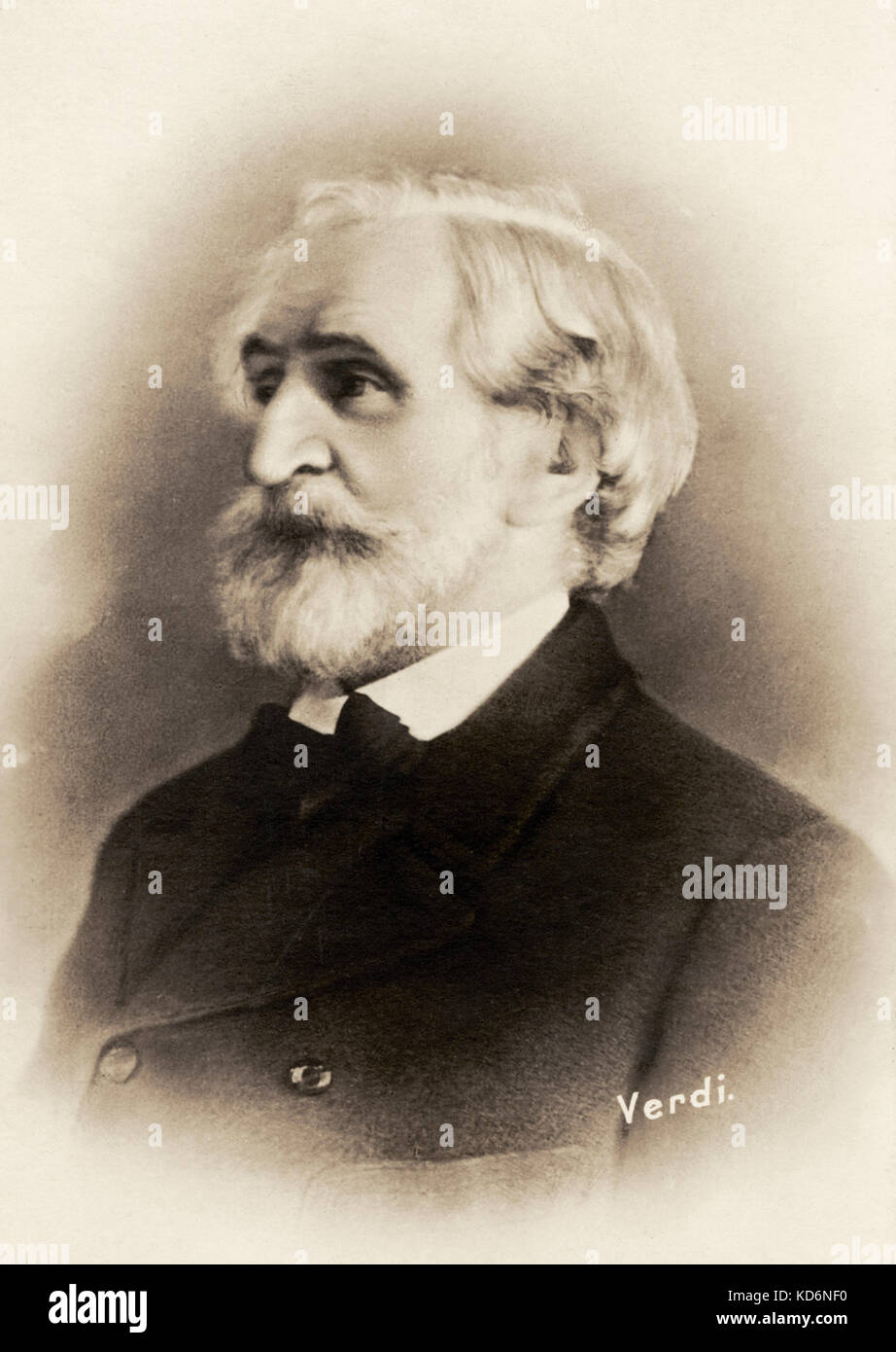Giuseppe Verdi portrait. Italian composer  9 or 10 October 1813 - 27 January 1901. Stock Photo