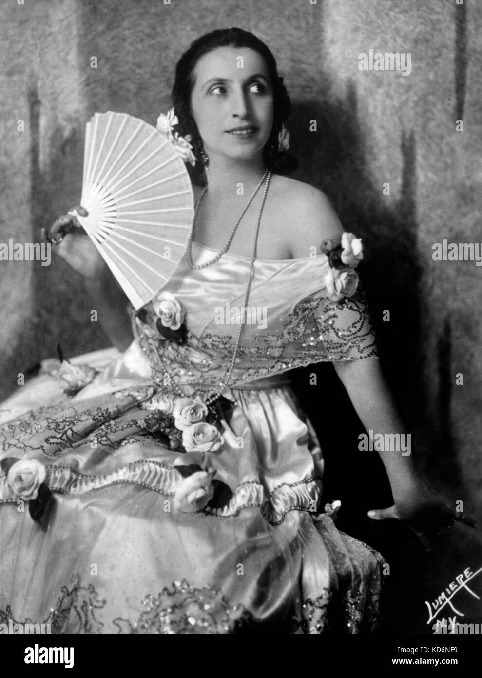 Amelita Galli-Curci as Violetta in La Traviata by Giuseppe Verdi.  New York production.  Italian opera singer , 1882-1963 Stock Photo