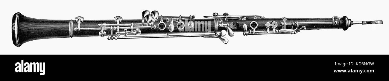 Flute, engraving. Stock Photo