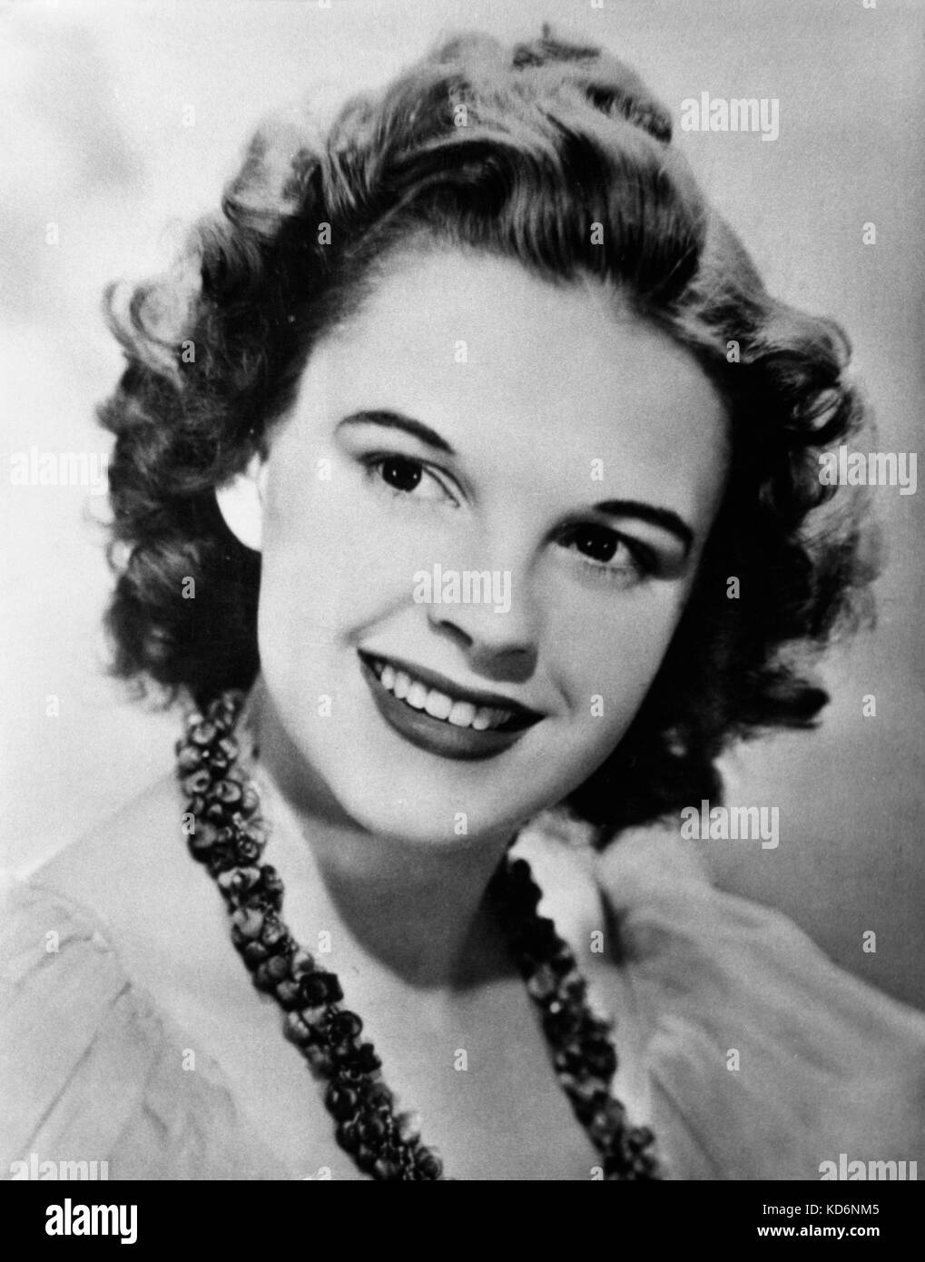 Judy Garland - portrait - American singer and actress  - 10 June 1922 - 22 June 1969 - photo: unknown Stock Photo