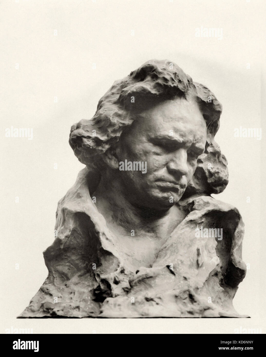 Ludwig van Beethoven - Bust statue, by N. Aronson.  German composer, 17 December  1770 - 26 March 1827. Stock Photo