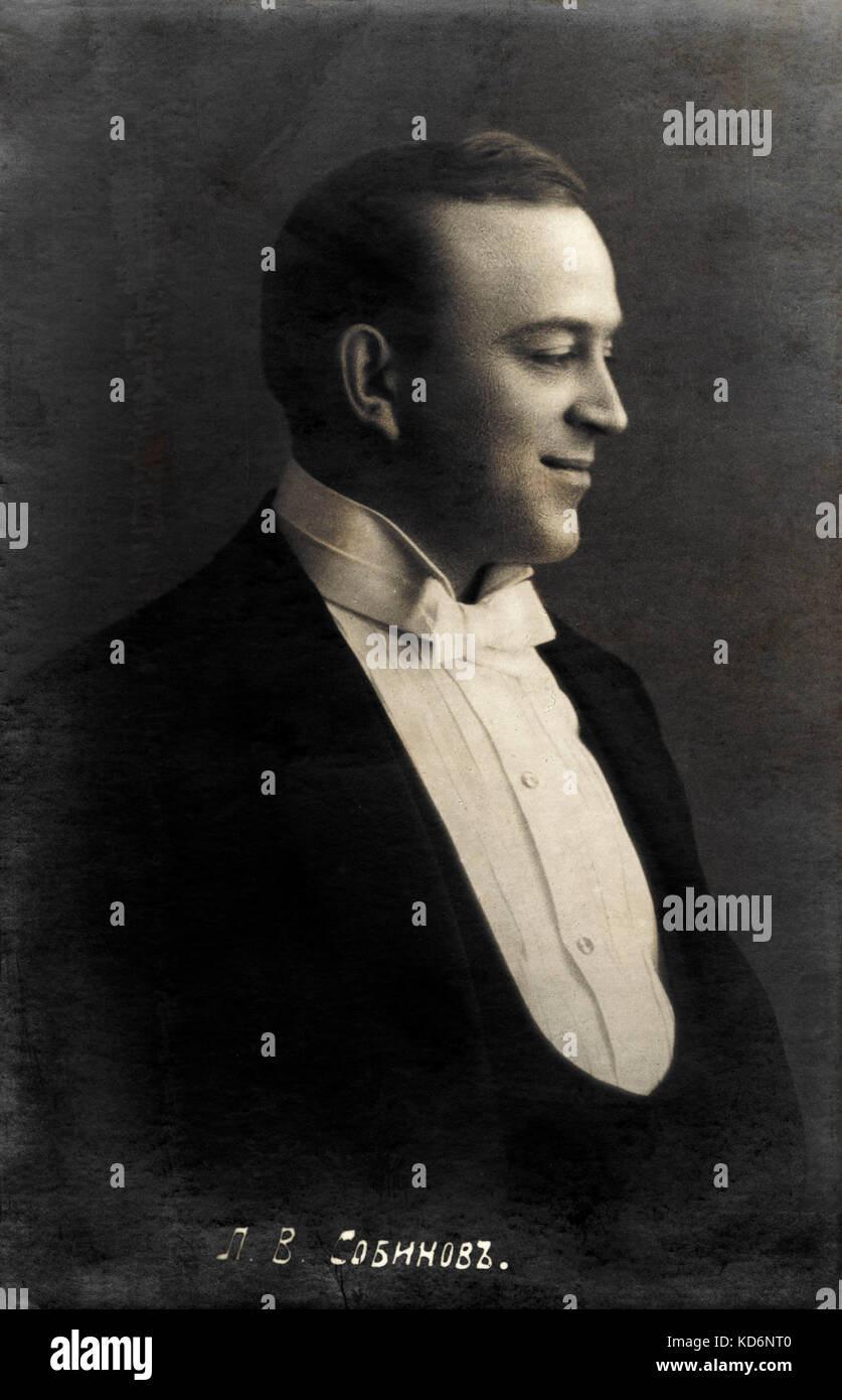 Leonid Sobinov - portrait - Russian tenor  - 7 June 1872 - 14 October 1934 Stock Photo