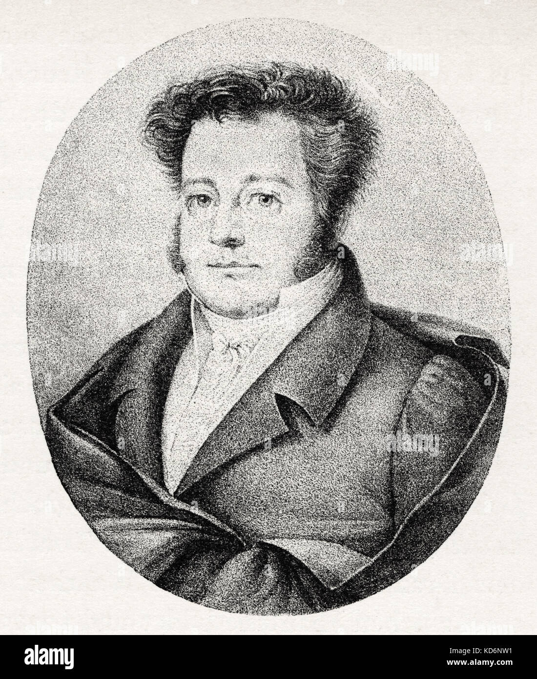 Heinrich Marschner.  German opera composer, 16 August 1795 - 16 December 1861 Stock Photo