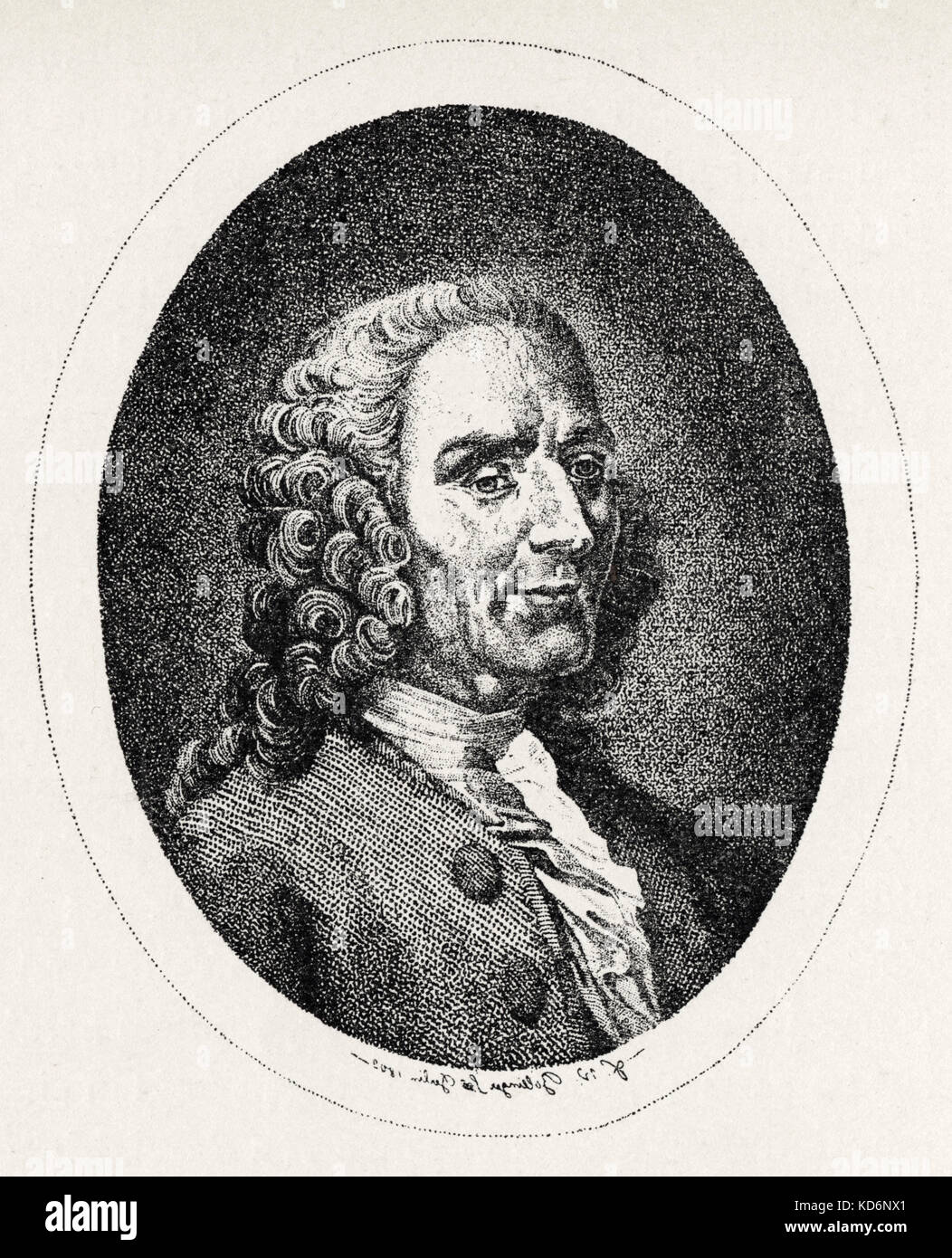 Jean Philippe Rameau engraved portrait French composer and theorist Jean Philippe Rameau engraved portrait French composer and theorist