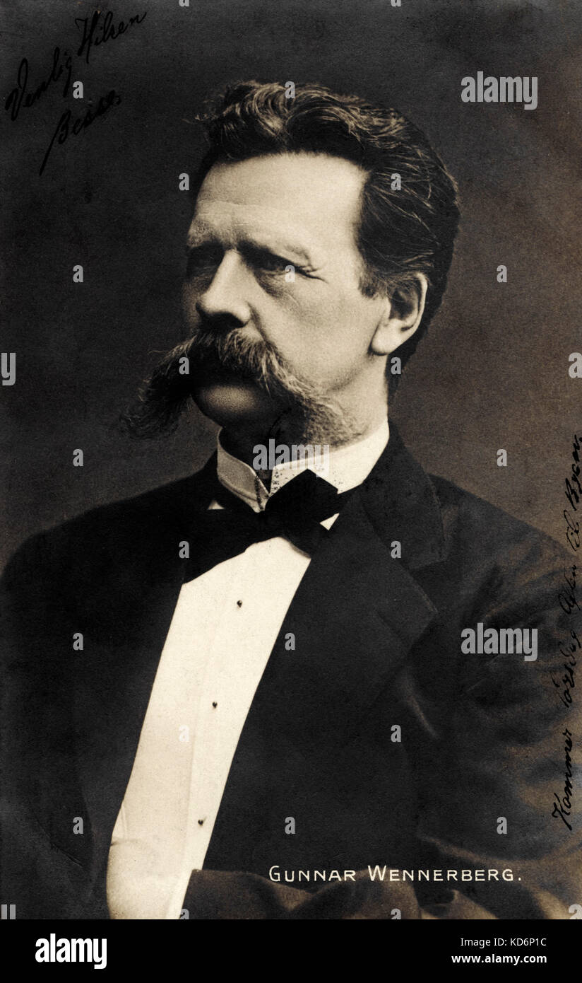Gunnar Wennerberg, portrait. Swedish politician, poet, composer, 1817-1901 Stock Photo