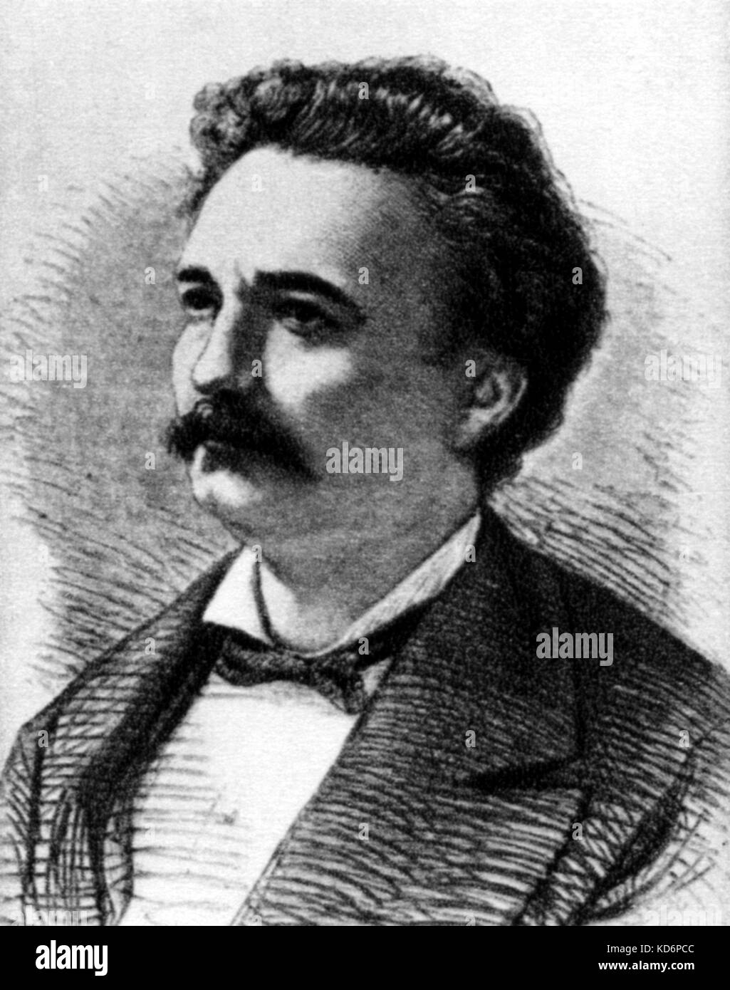Angelo Masini (1845-1926)  - portrait Italian tenor who performed in Verdi's Requiem . Stock Photo