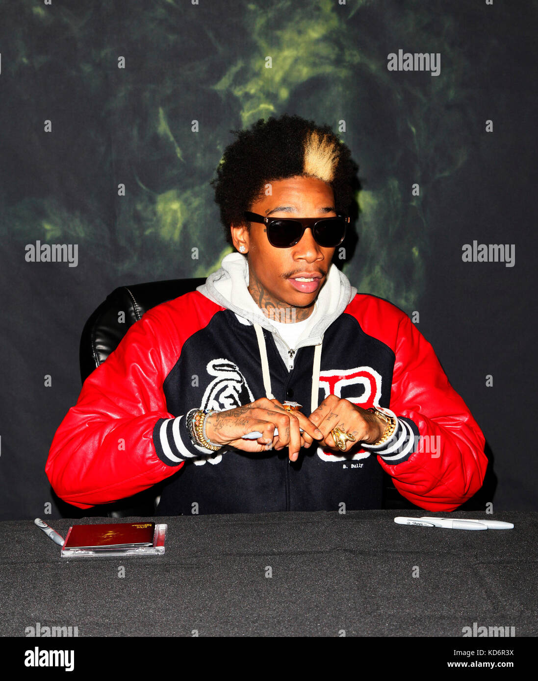 Wiz Khalifa pictured at the release event for his new album "Rolling