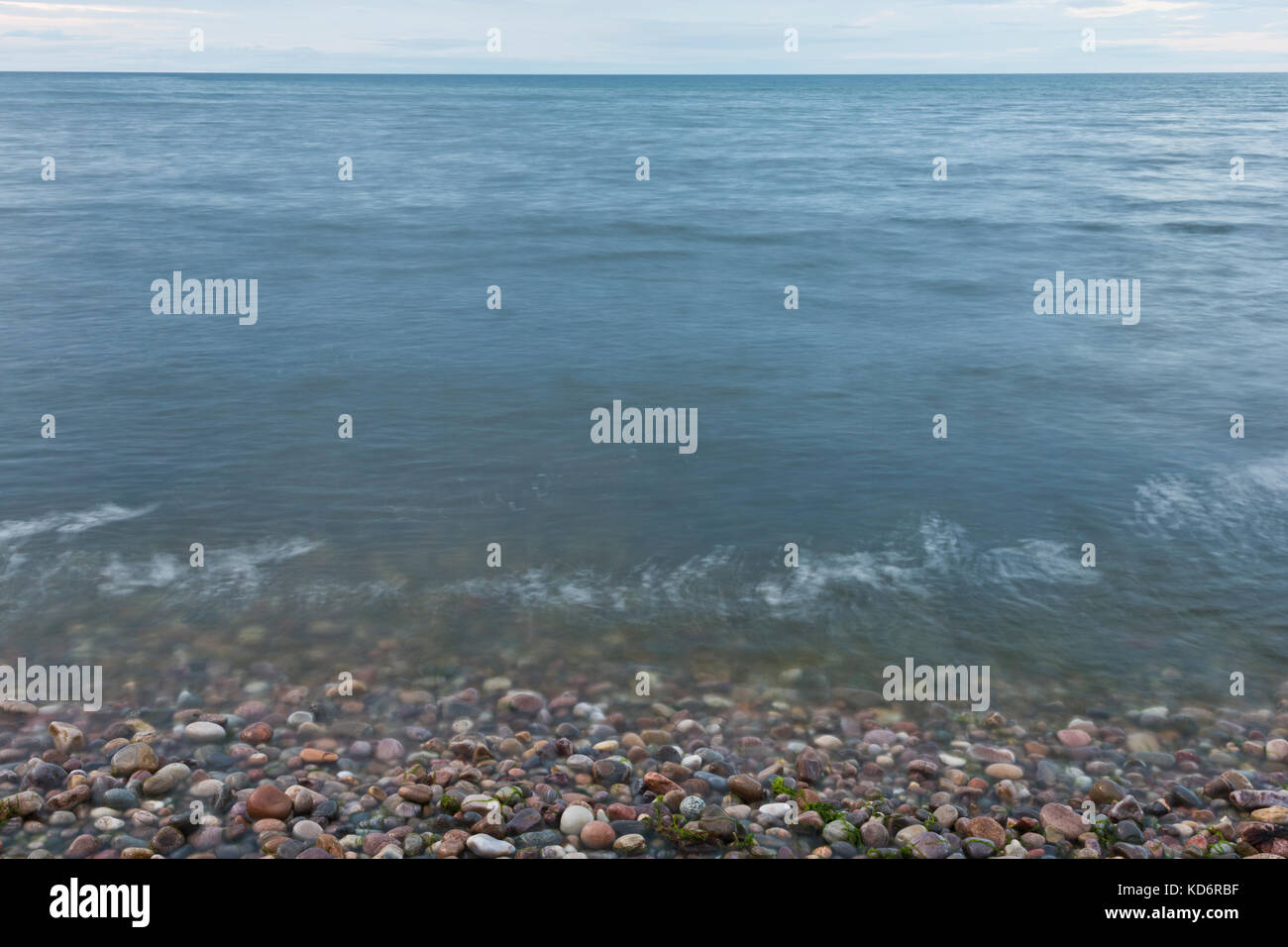 Shingle Beach at Spey Bay in Moray Scotland Stock Photo