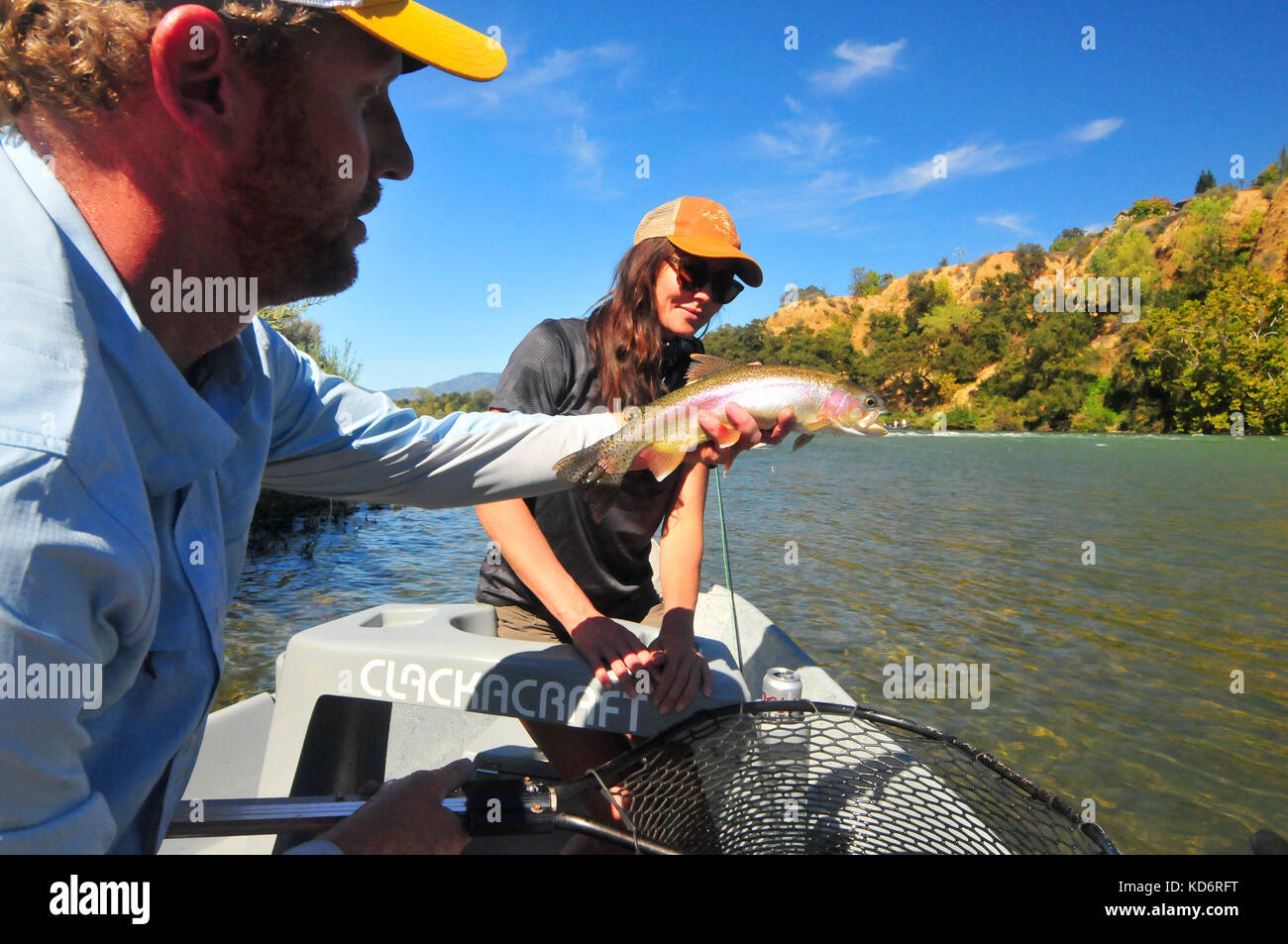 Drift boats are launched in Redding for a trout fishing float down the