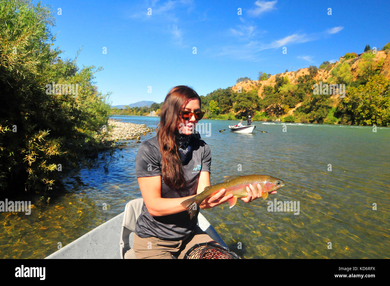 Drift boats are launched in Redding for a trout fishing float down the