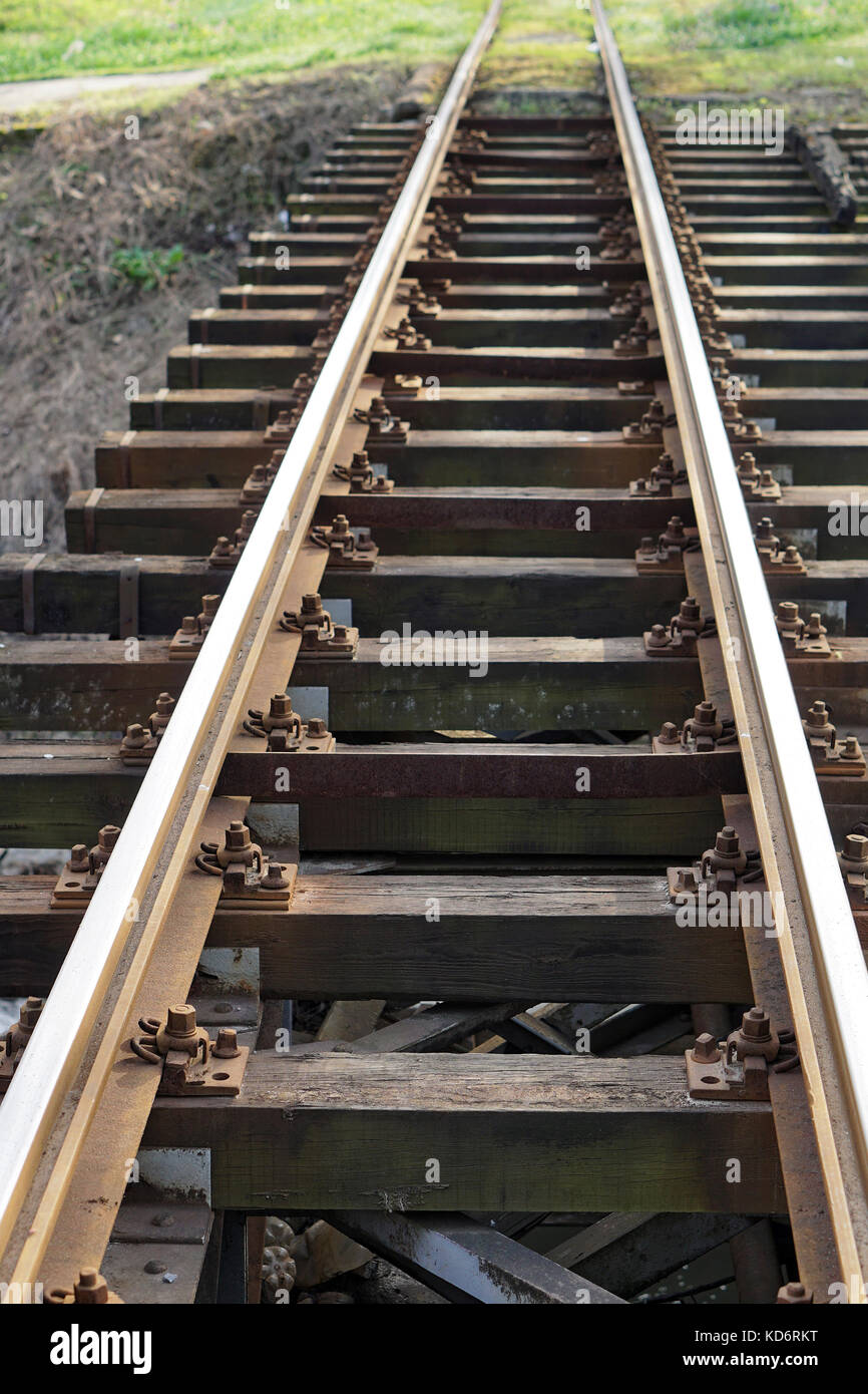 Old wooden railroad bridge over hi-res stock photography and images - Alamy