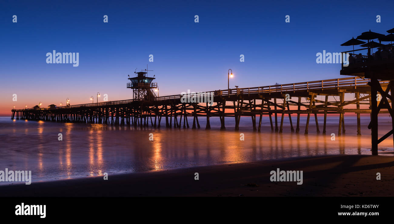 San Clemente, California Pier at sunset Stock Photo