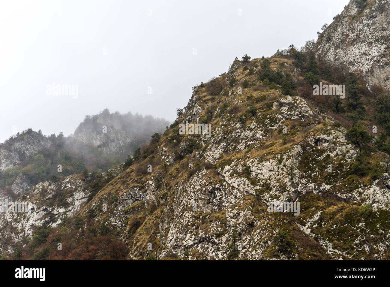 Mountain range in Armenia, the fog of free space horizontal Stock Photo