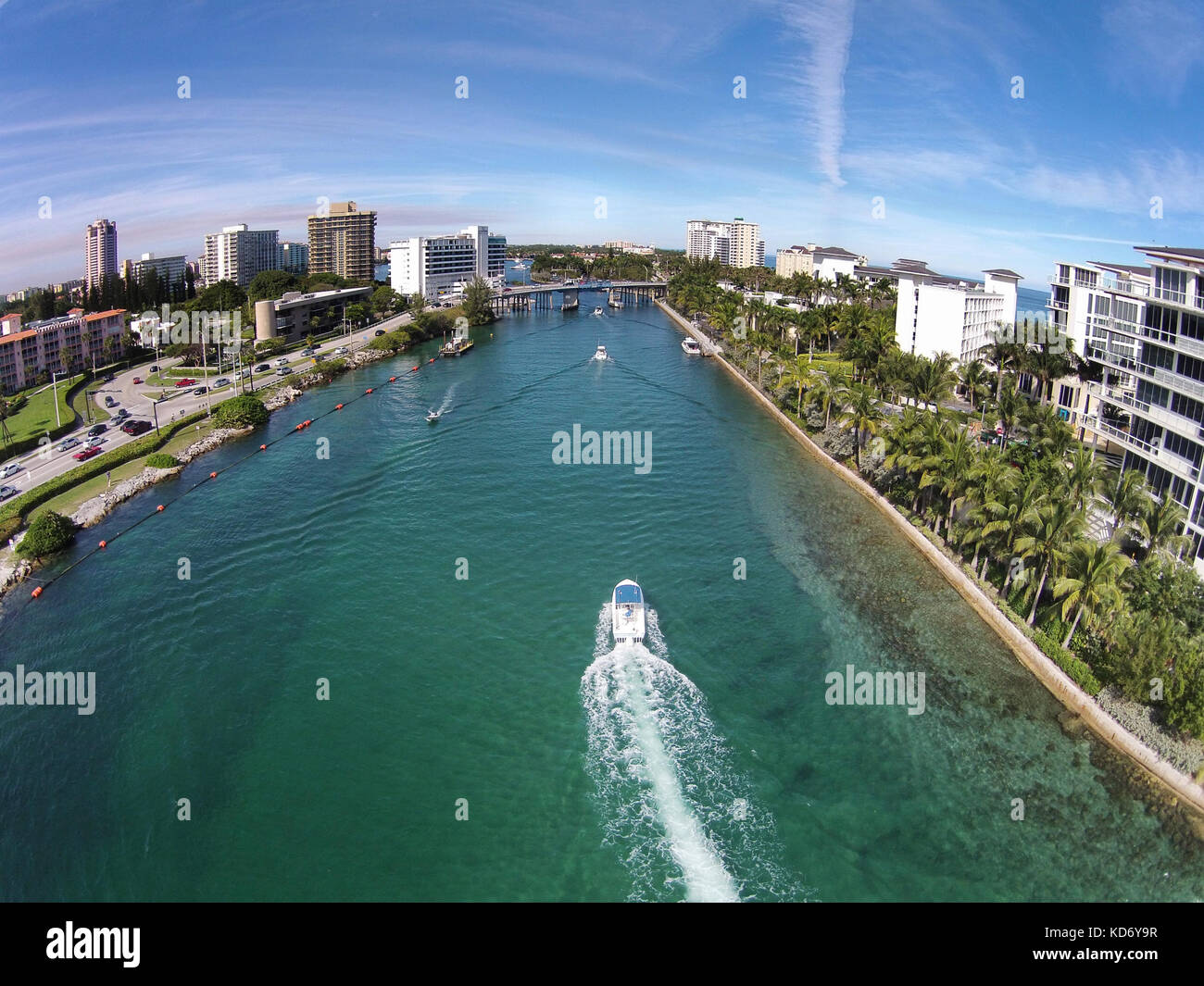 Aerial view of waterways near Boca Raton, Florida Stock Photo Alamy