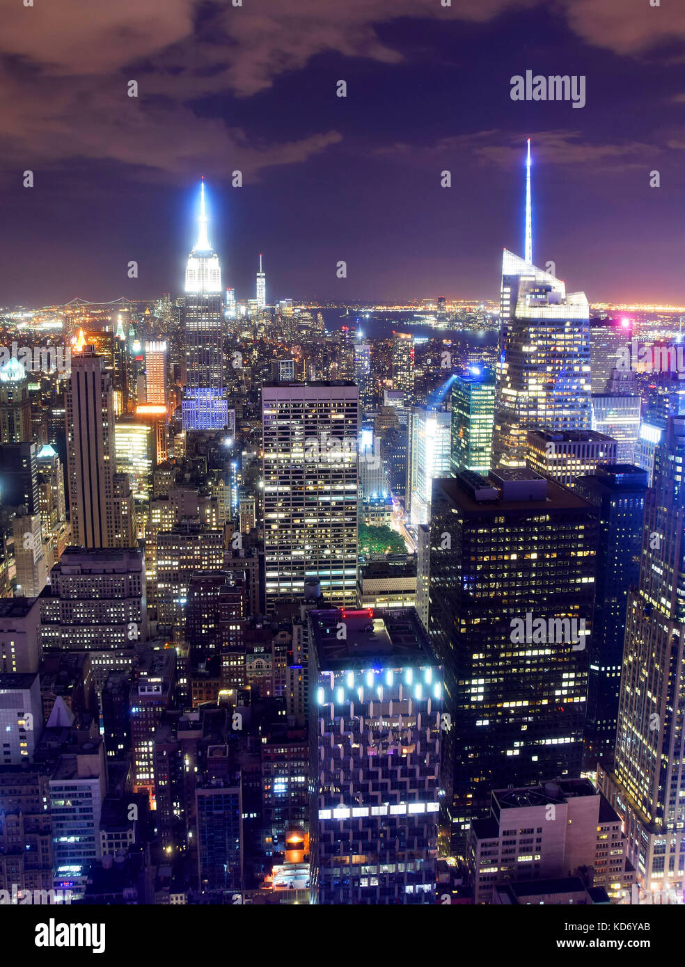 Nighttime New York City Skyline From Above Stock Photo Alamy Nighttime New York City Skyline From Above Stock Photo Alamy
