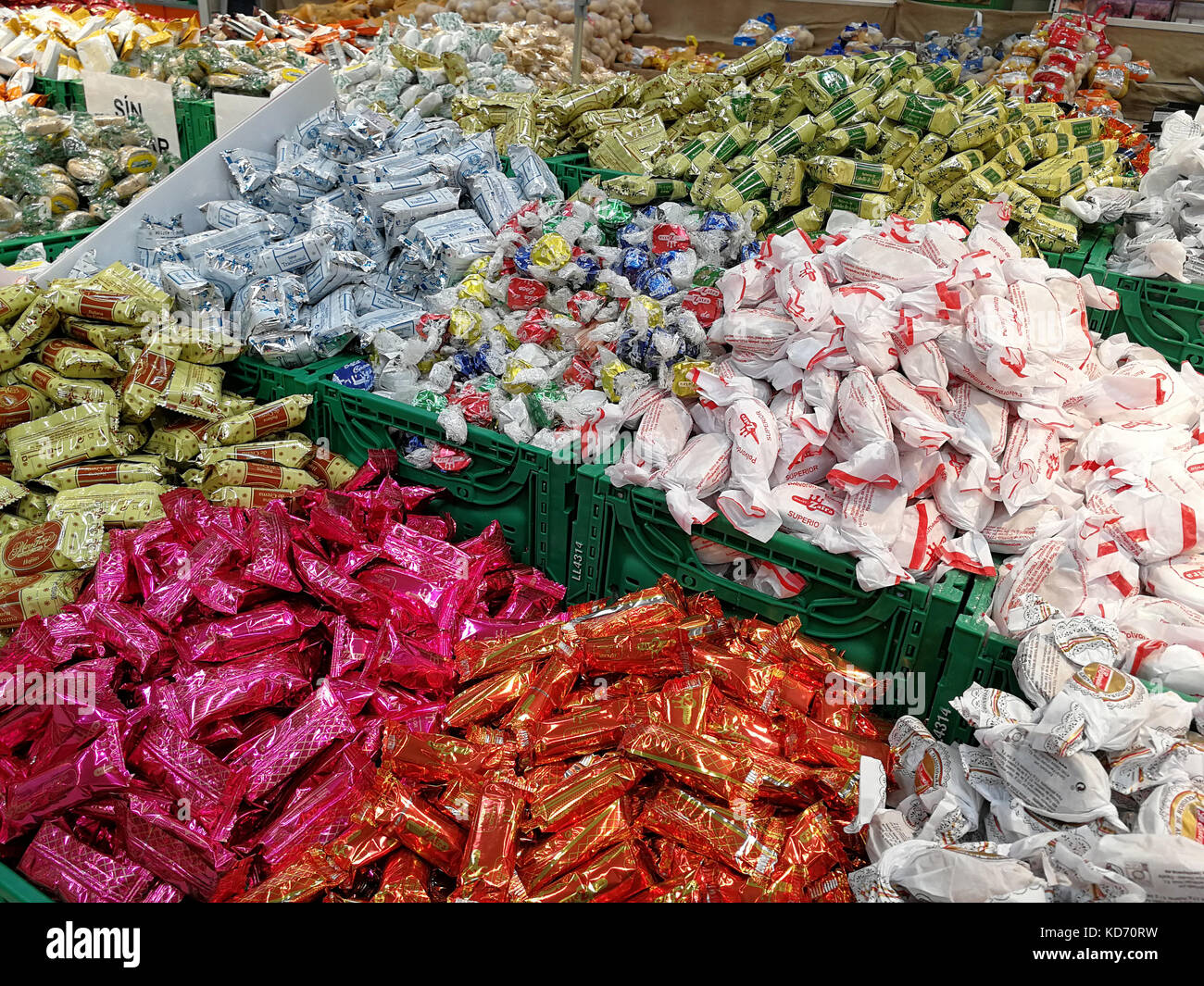 spanish christmas candies, public market, Granada, Spain, 2017.10.09, only editorial use Stock