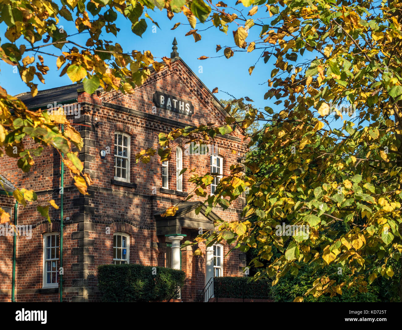 Historic Swimming Baths Building at Starbeck near Harrogate North Yorkshire England Stock Photo
