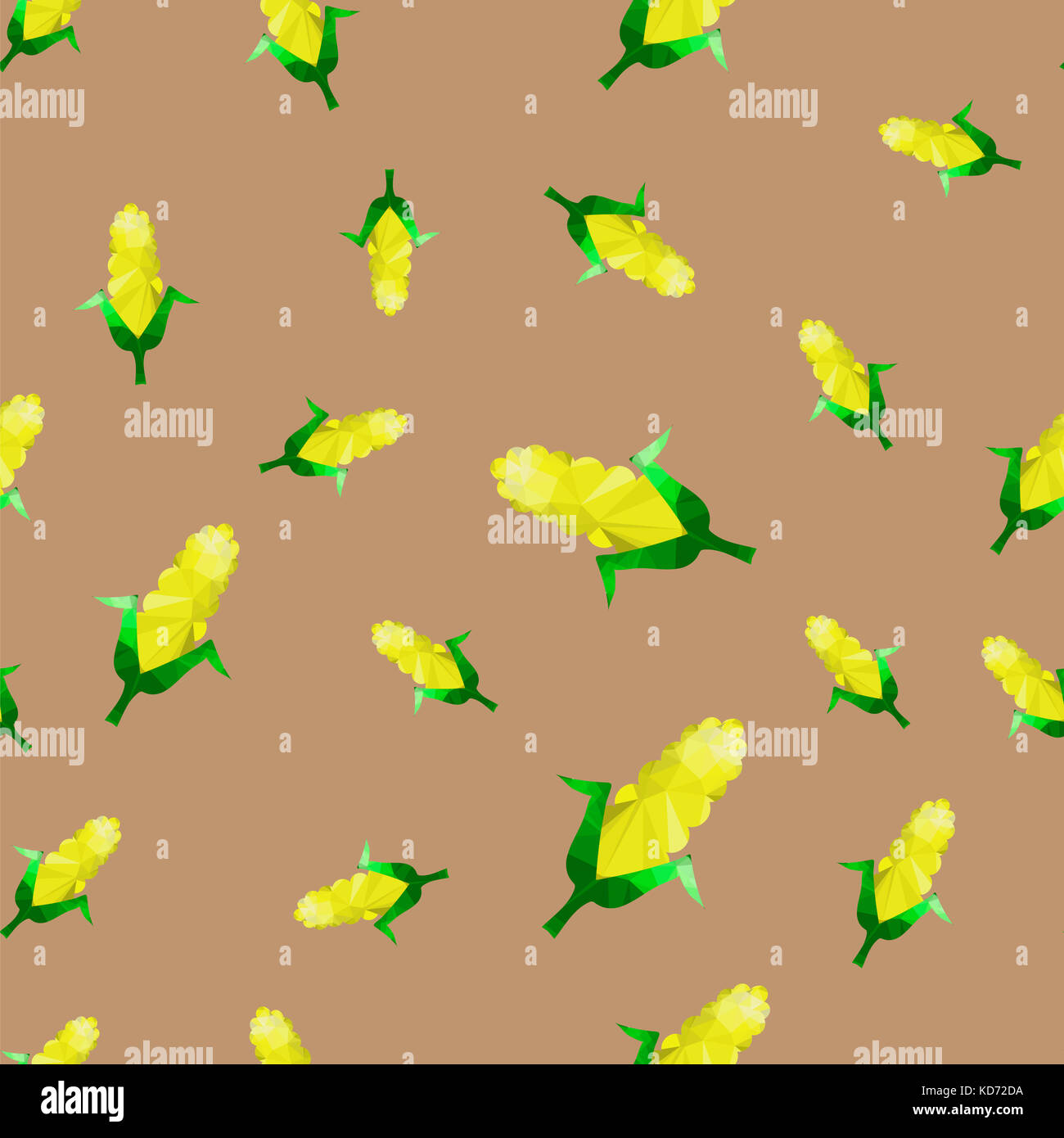 Yellow Corn Seamless Pattern Stock Photo - Alamy