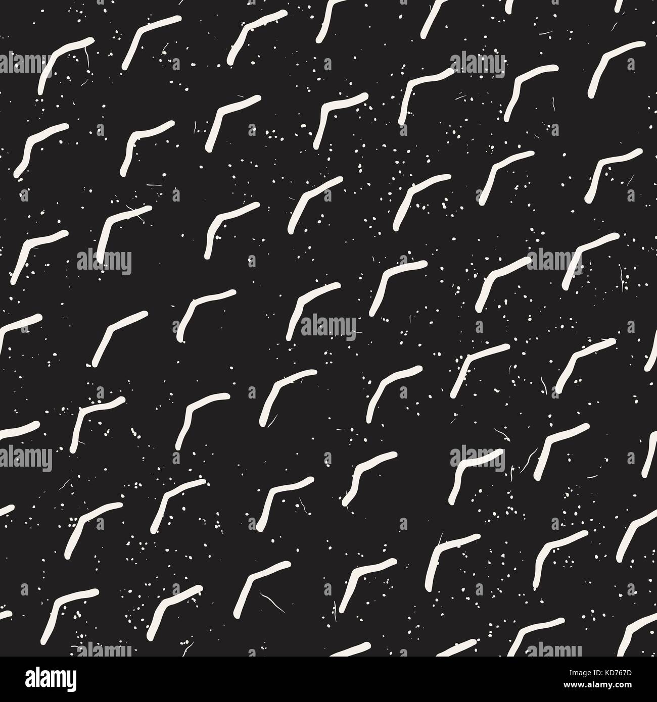 Seamless pattern with hand drawn brush strokes. Ink doodle illustration ...