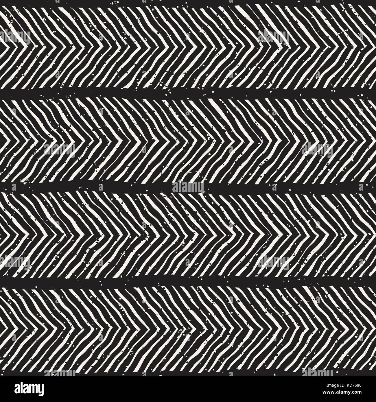 Seamless pattern with hand drawn brush strokes. Ink doodle illustration ...