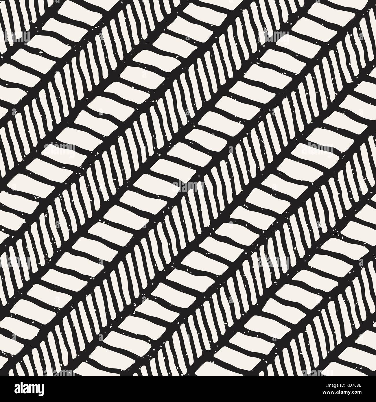 Seamless pattern with hand drawn brush strokes. Ink doodle illustration ...