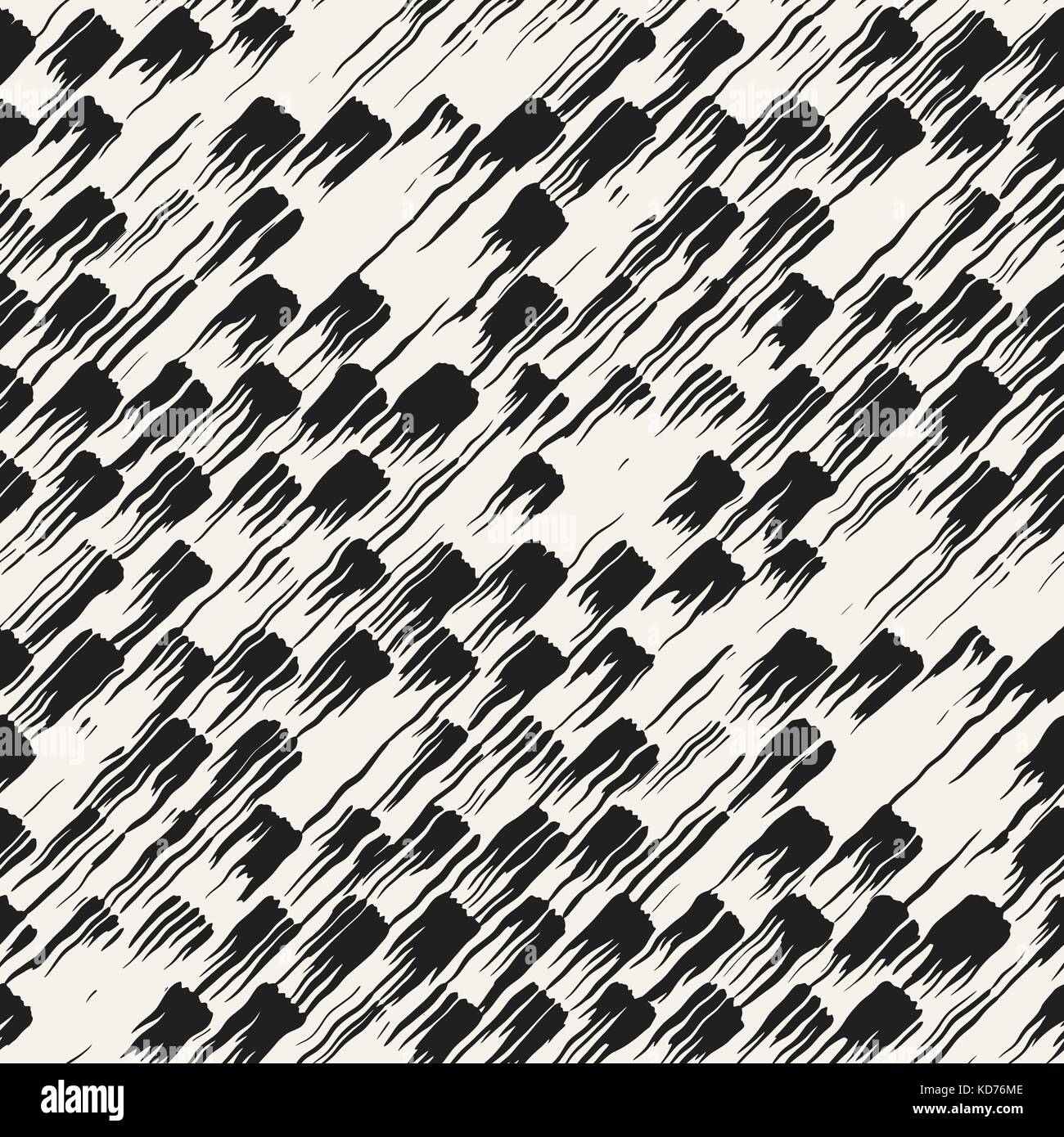 Vector seamless pattern with brush stripes and strokes. Black and white ...