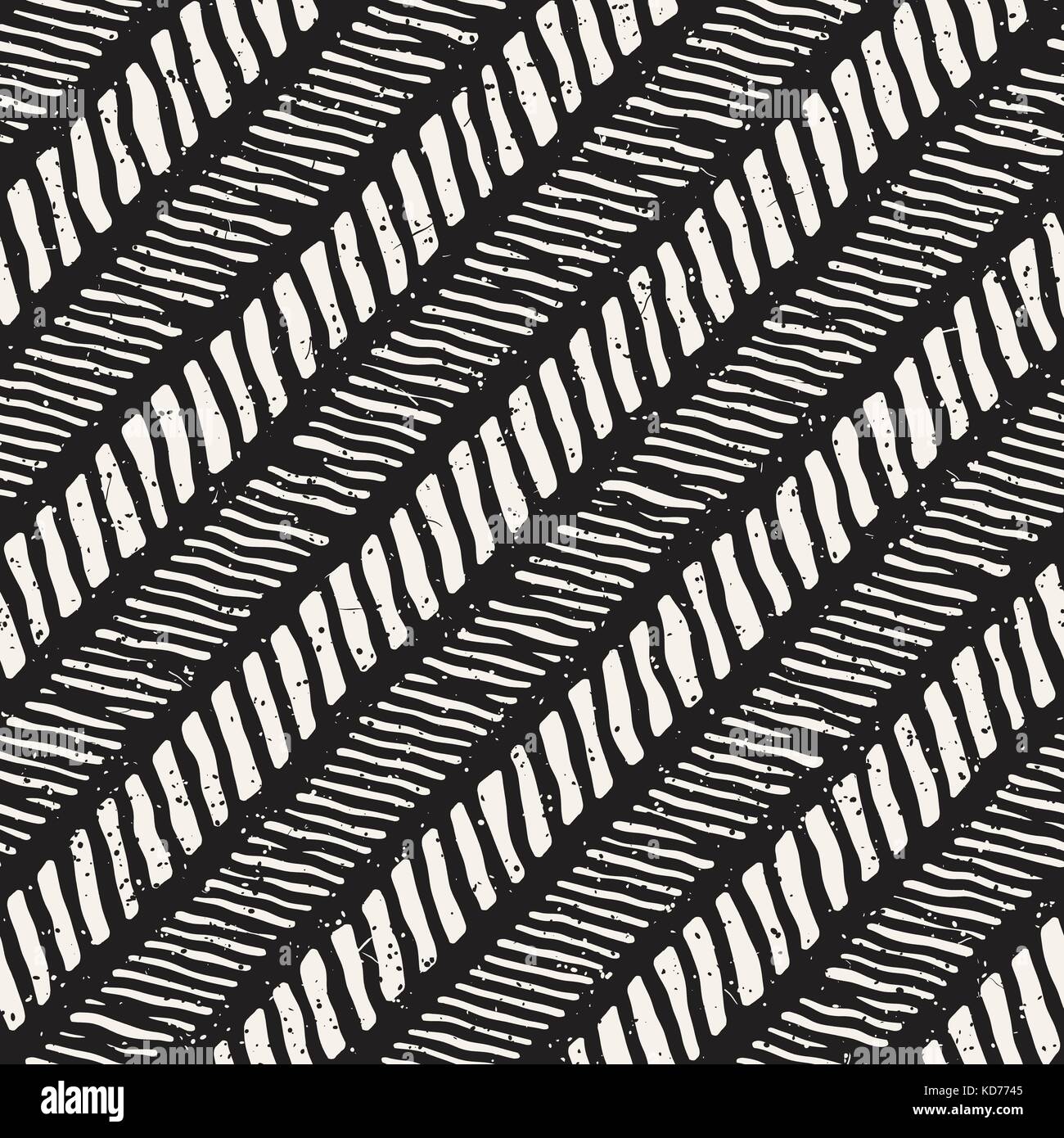 Seamless pattern with hand drawn brush strokes. Ink doodle illustration ...