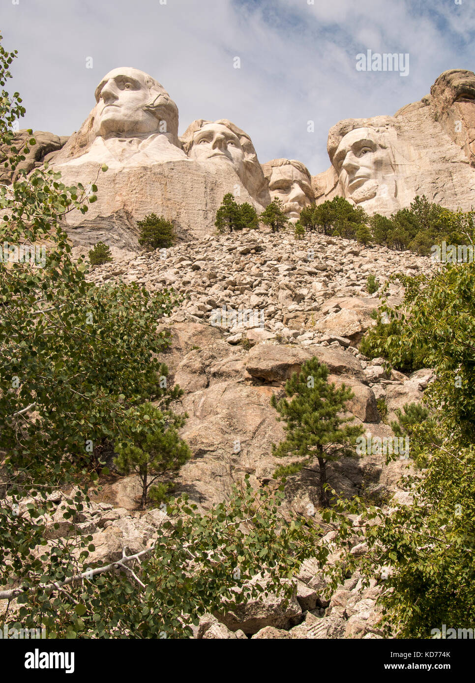 BLACK HILLS, SOUTH DAKOTA/USA August 25, 2014 A view upward at Mount