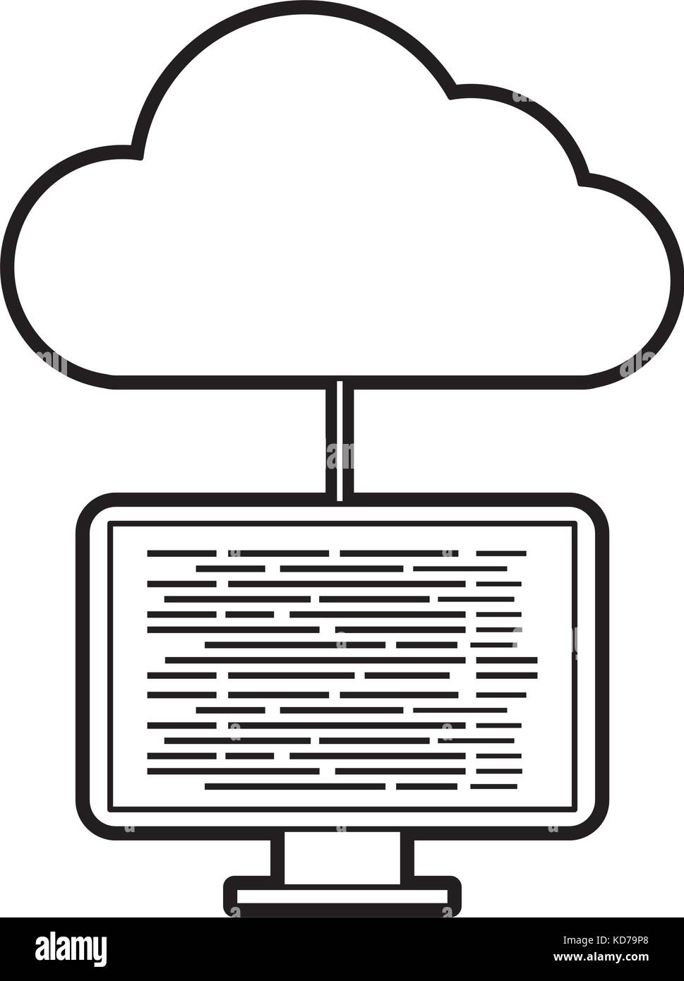 cloud computing programming and coding software Stock Vector Image ...
