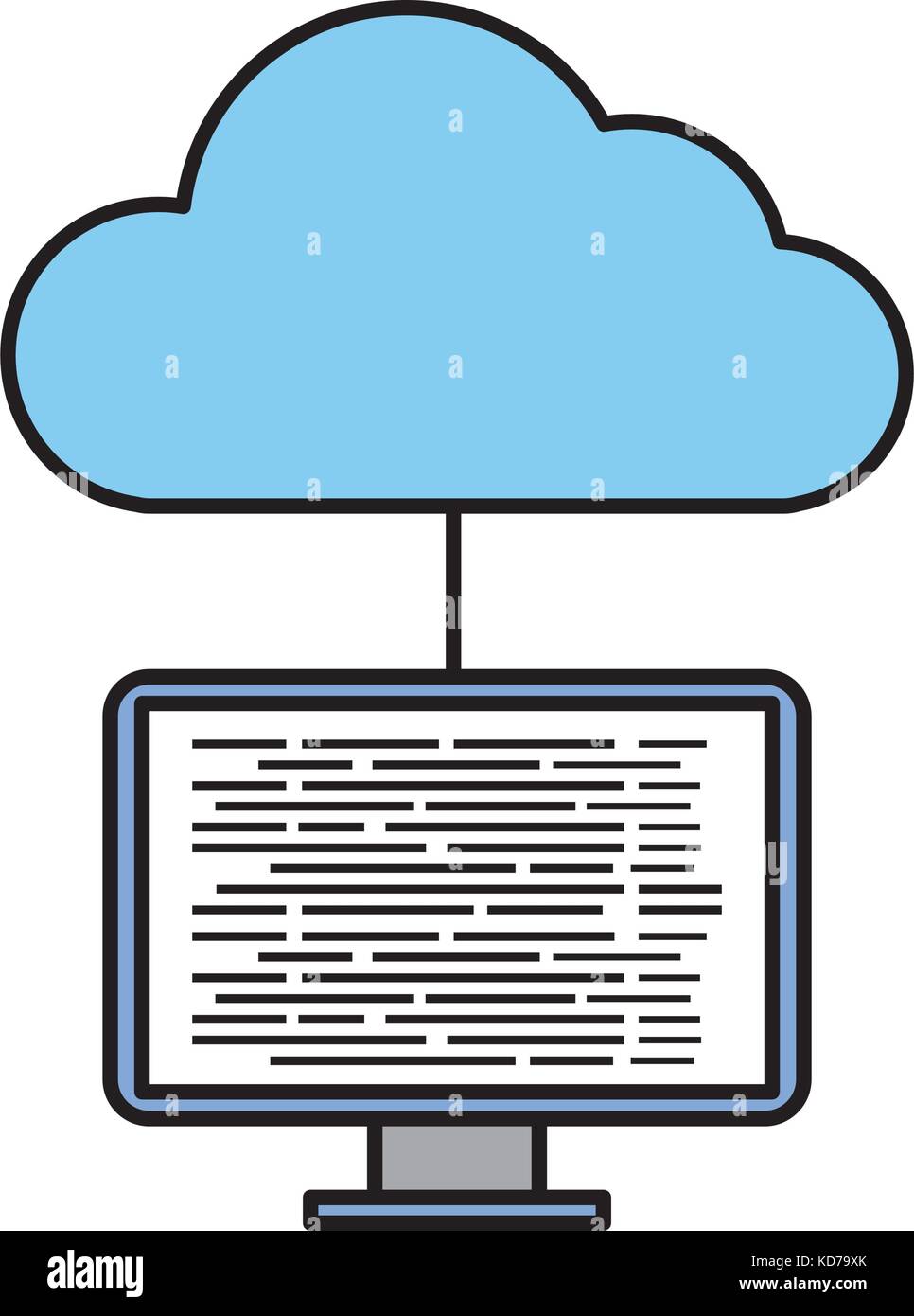 cloud computing programming and coding software Stock Vector Image ...