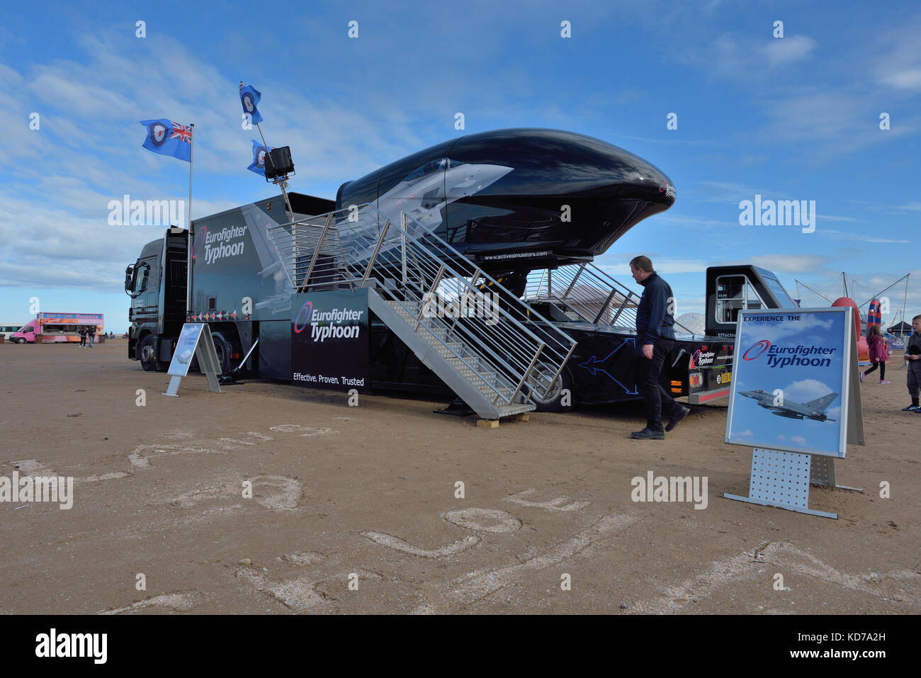 Aircraft simulator at Southport air show Stock Photo