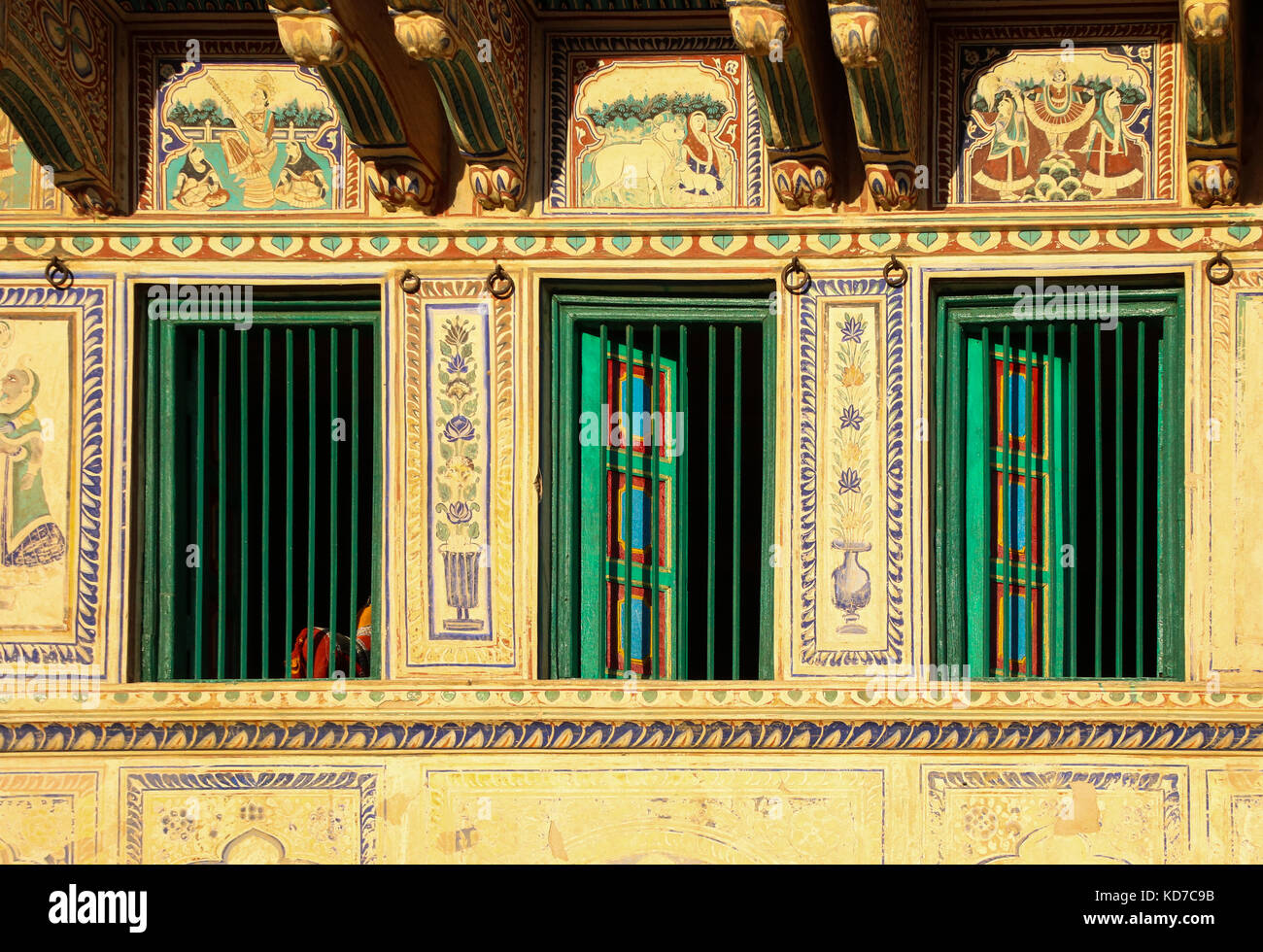 Windows in Mandawa, Rajasthan, India Stock Photo Alamy