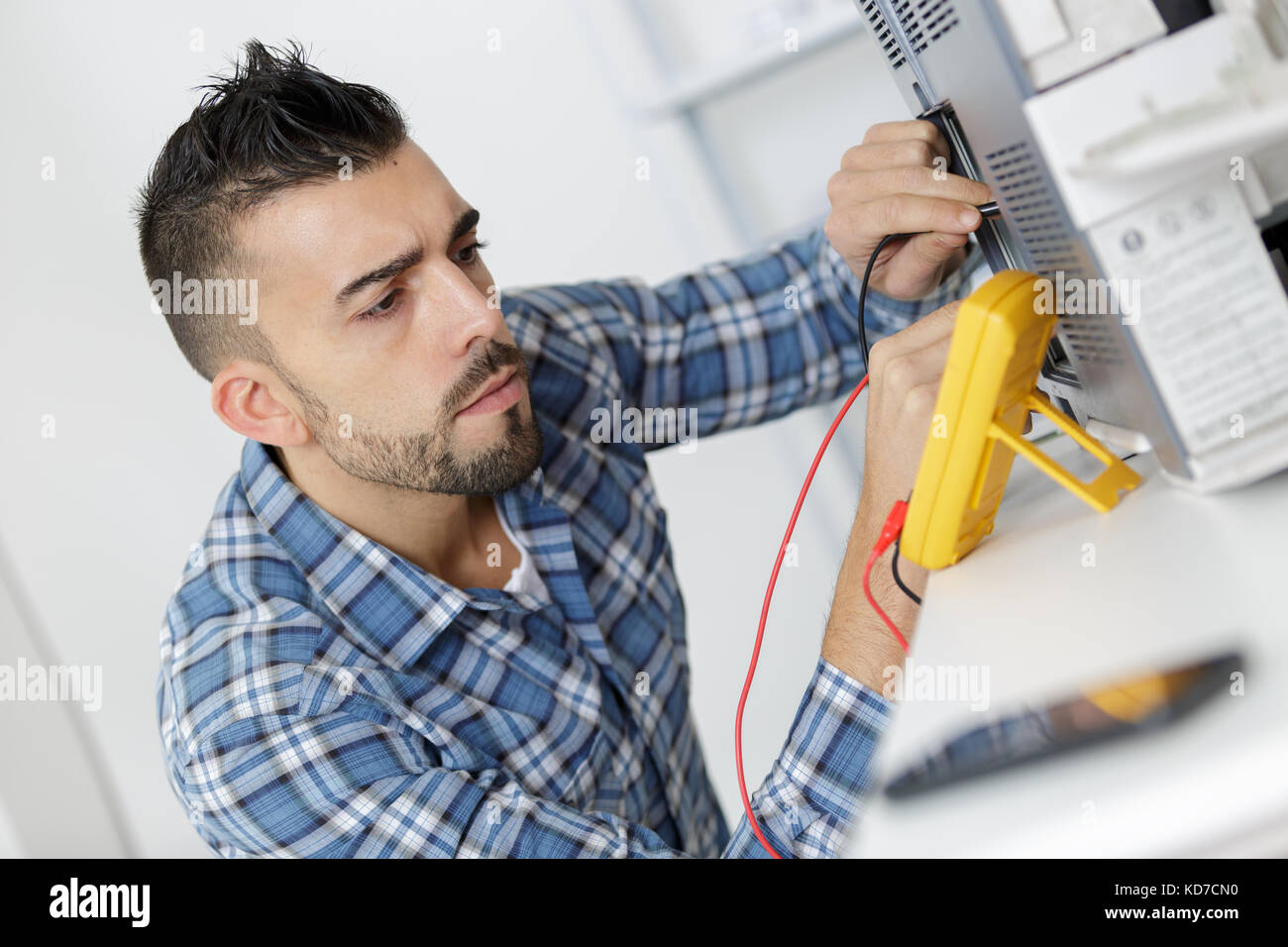 technician measuring devices Stock Photo Alamy