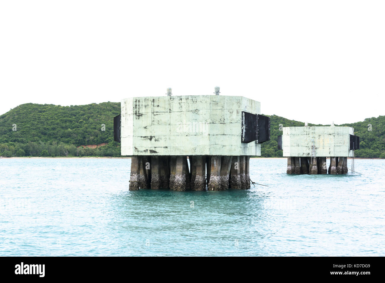 Concrete Steel Pillar For Parking Boat Stock Photo Alamy