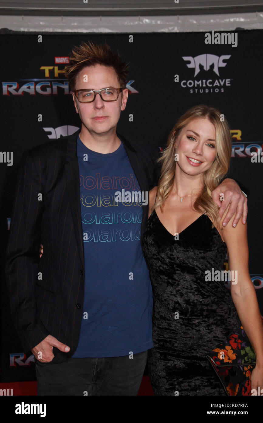 James Gunn, Jennifer Holland 10/10/2017 The world premiere of gThor Ragnarok h held at El