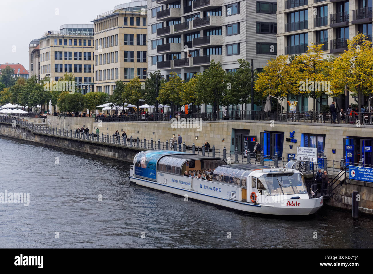 Cruise boat on the River Spree in Berlin, Germany Stock Photo