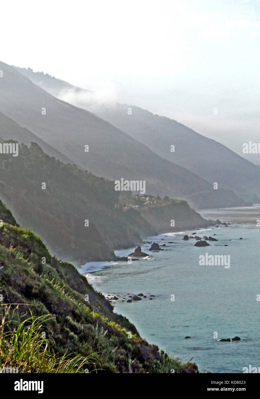 highway 1 Big Sur California, U Stock Photo