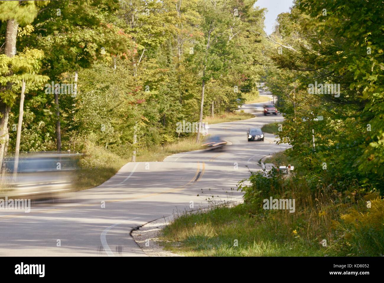 Winding Curvy Road In Door County Highway 42 Near Death S
