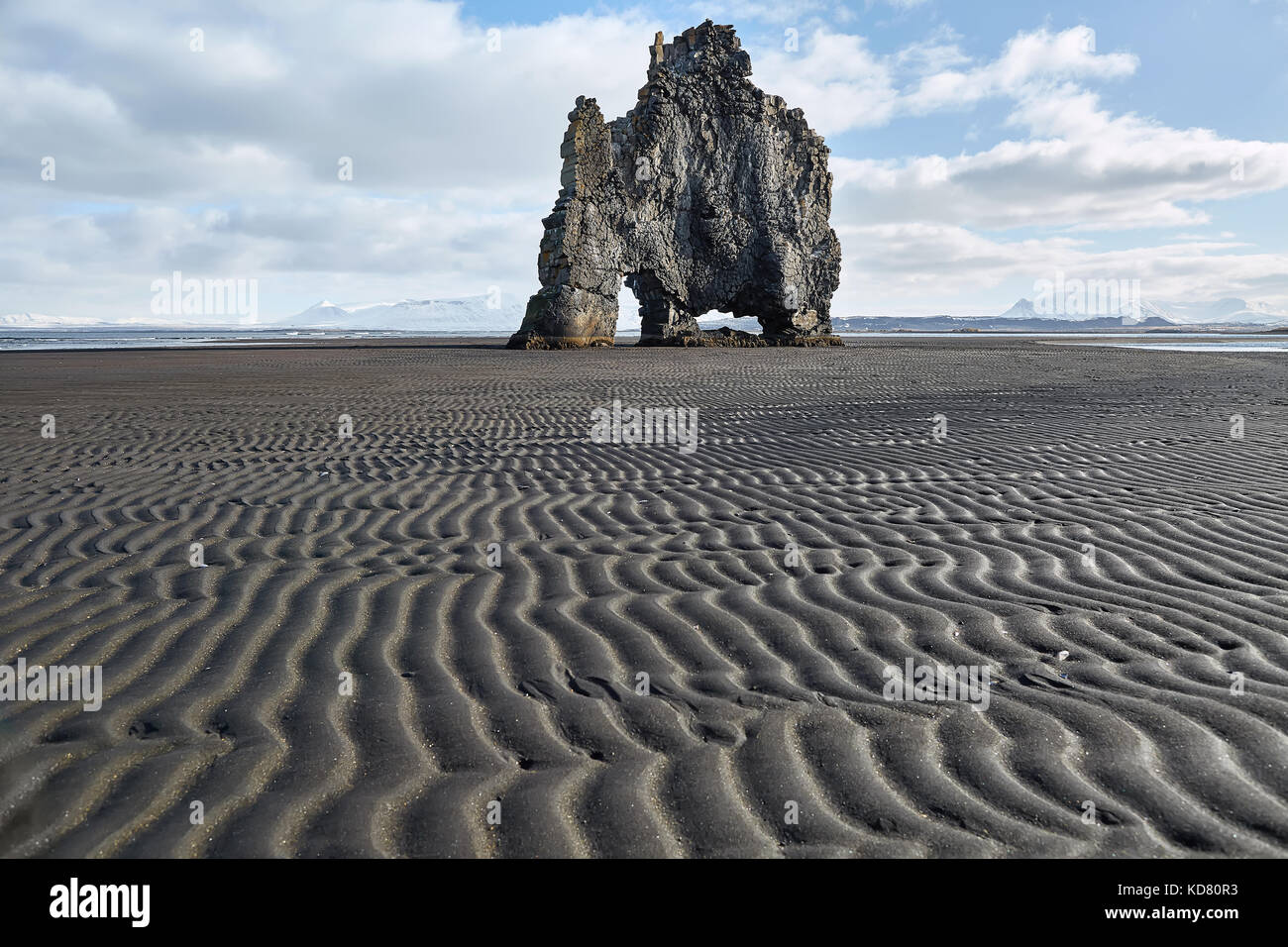 Hvitserkur basalt formation Stock Photo