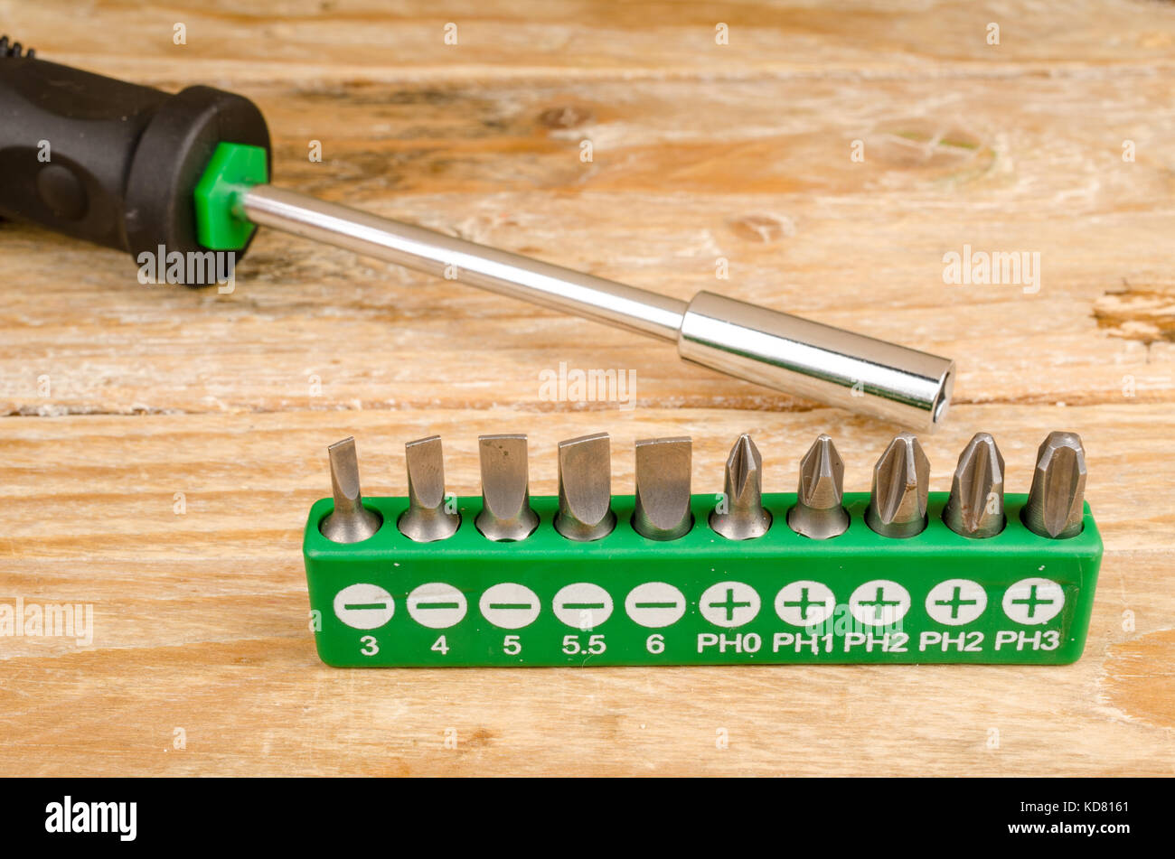Assortment of screwdriver insert tips Stock Photo Alamy