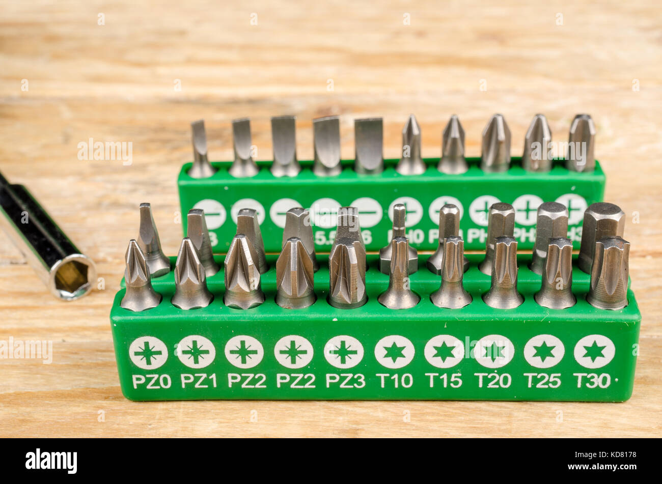 Assortment of screwdriver insert tips Stock Photo Alamy