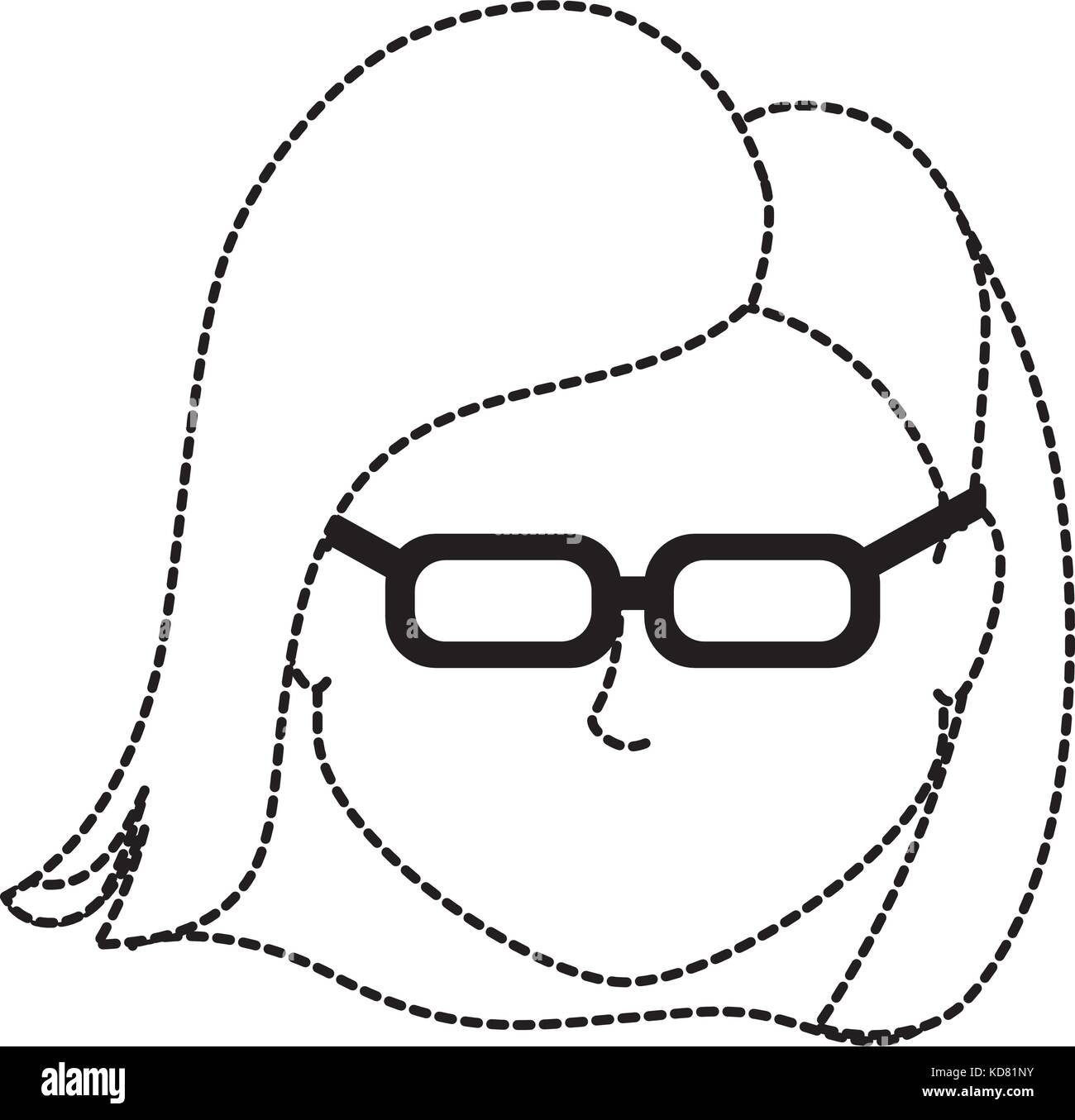 dotted shape default avatar woman to social user Stock Vector Image ...