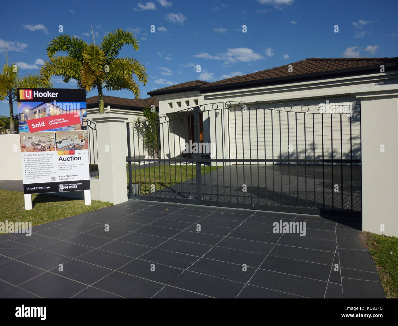 House for sale in suburb of Brisbane, Queensland, Australia Stock Photo