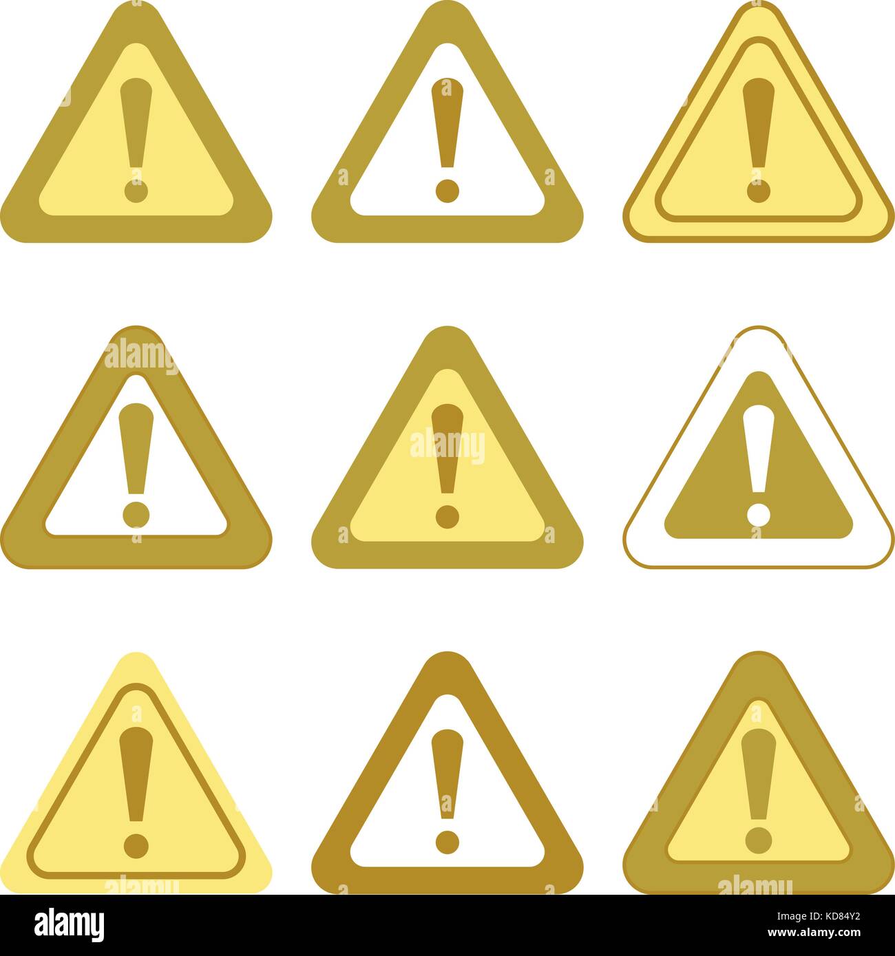 Set of Vector Exclamation Signs Stock Vector