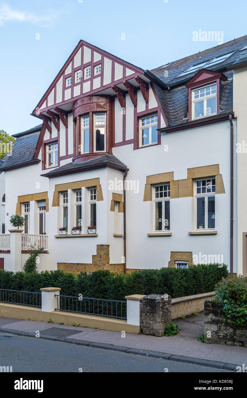 Historicist Art Nouveau villa, Trier, Rheinland-Pfalz, Germany Stock Photo