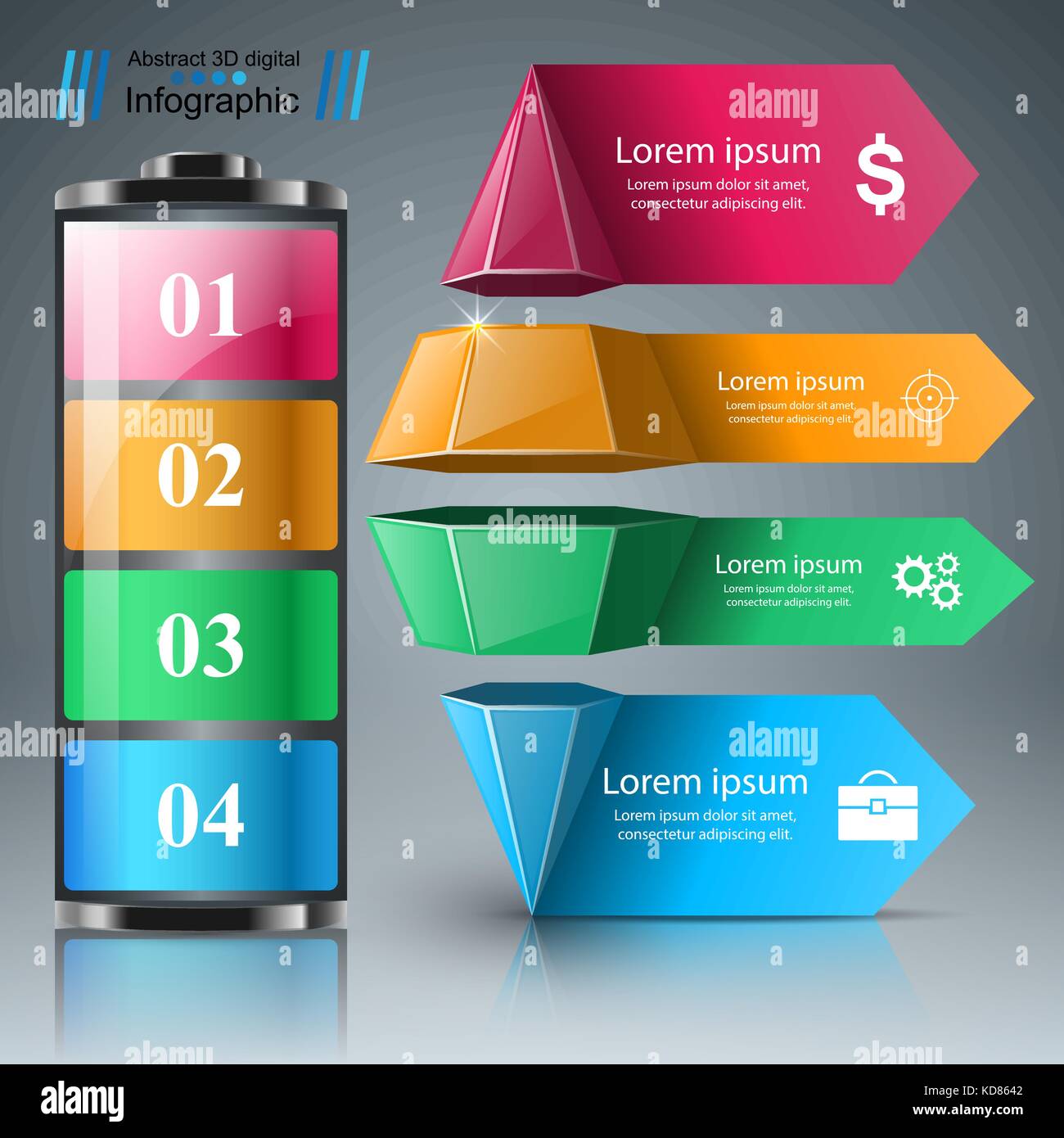 Business Infographics. Battery icon Stock Vector Image & Art - Alamy