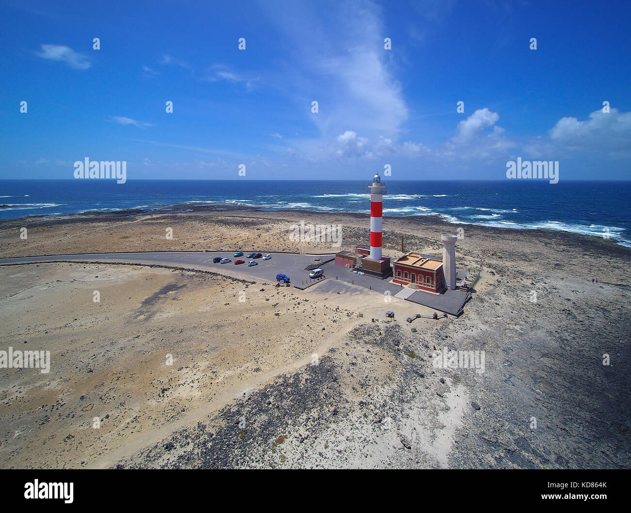 Toston Lighthouse,Fuerteventura,Canary Islands,Spain Stock Photo