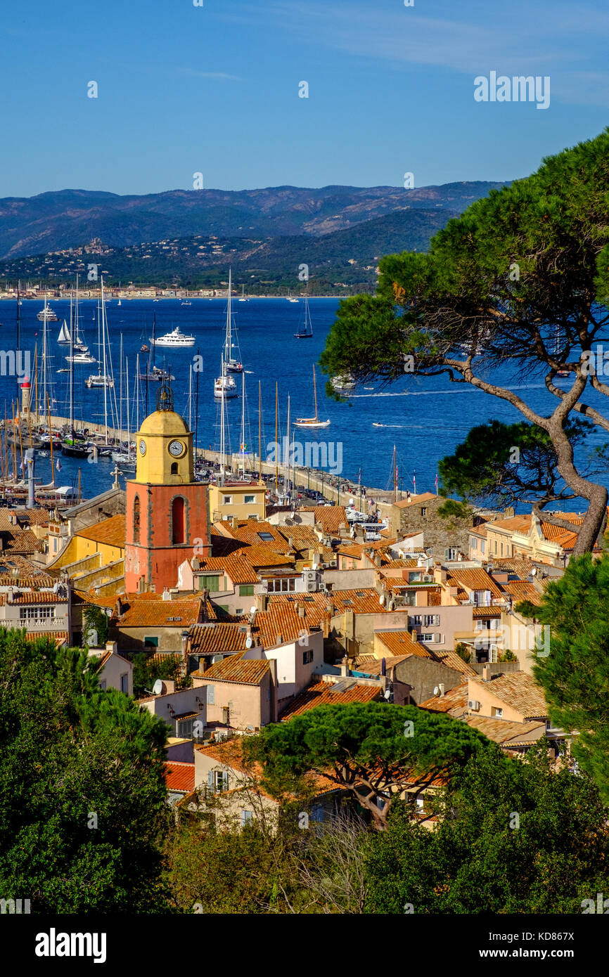 View of Saint Tropez Harbour from the Citadelle de Saint-Tropez. Saint ...