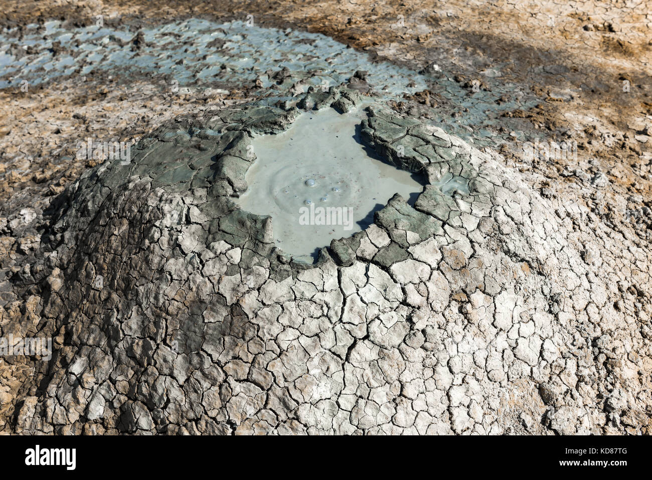 Hills of mud volcanoes Stock Photo - Alamy
